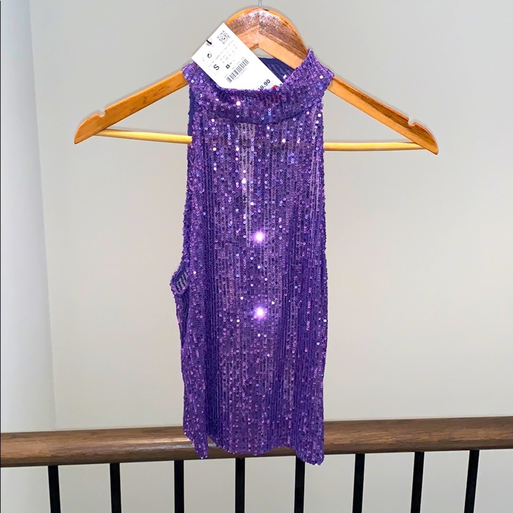 Zara sequin blouse